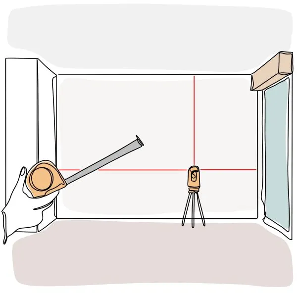 Visuel pour la prise de mesure d'un meuble